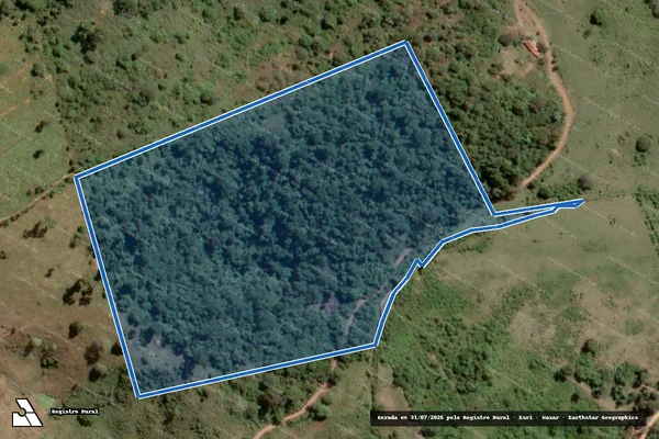Imagem de satélite de Reserva Legal 03 - Projeto de Assentamento Santa Cruz - Parte 1 em Rio do Prado - MG