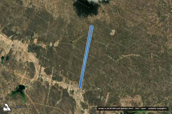 Imagem de satélite de PROJETO DE ASSENTAMENTO PALESTINA ? LOTE 72 - Parte 2 em Santana do Matos - RN