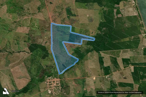 Imagem de satélite de FAZENDA VITORIA - LOTES 33A, 72, 73 E 96 - GLEBA CAIANAS - 001 em Piçarra - PA