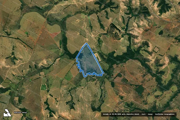 Imagem de satélite de Fazenda Por do Sol - Parte 1 em Dores do Indaiá - MG