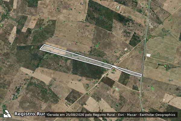 Imagem de satélite de FAZENDA LAGOA DA SAMAMBAIA - PARCELA 04 em Jacaré dos Homens - AL