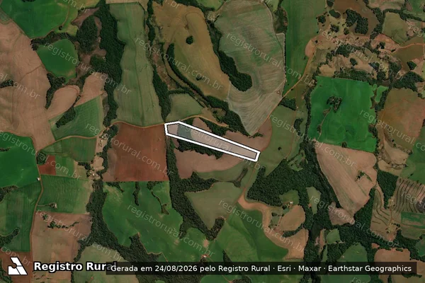 Imagem de satélite de PARTE DA FAZENDA RONDINHA - LOTE RURAL 4-A.2  - Parte 1 em Clevelândia - PR