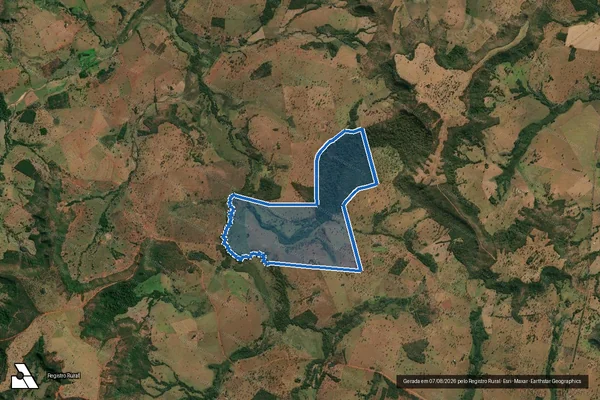 Imagem de satélite de FAZ. SÃO JERÔNIMO PEQUENO - Parte 1 em Gurinhatã - MG