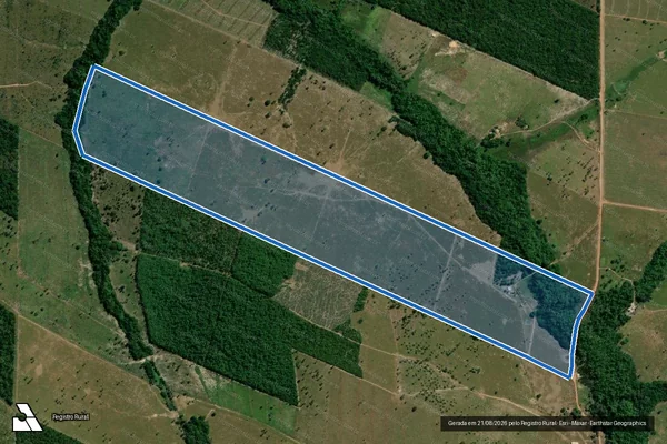 Imagem de satélite de FAZENDA GAÚCHA - LOTE 26 - Parte Única em São João do Araguaia - PA