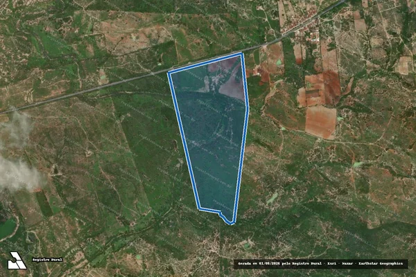 Imagem de satélite de FAZENDA TOPADINHA - Parcela 1 em Vertentes - PE