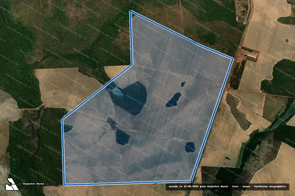 Imagem de satélite de FAZENDA ÁGUA LIMPA - Matricula 1053 em Caseara - TO