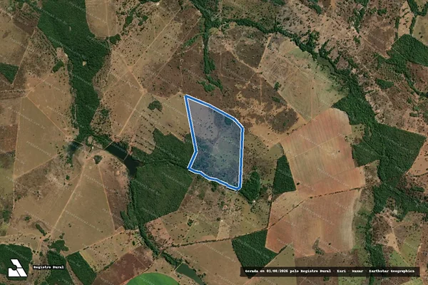 Imagem de satélite de SITIO PINDAIBAL - 001 em Itapirapuã - GO