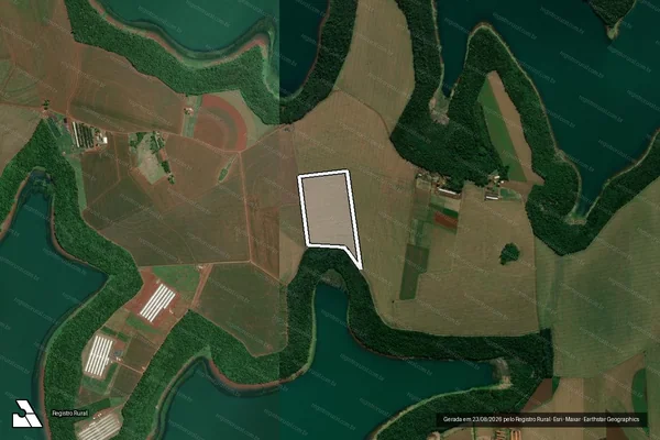 Imagem de satélite de Lote Rural n° 149-A da Gleba 23 do Imóvel Rio Paraná - Parcela 1 em Itaipulândia - PR