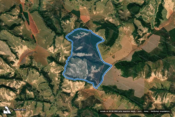 Imagem de satélite de Fazenda Aranha - Gleba 01 em Bambuí - MG