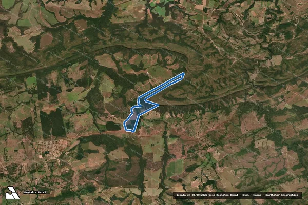 Imagem de satélite de Fazenda Estrêla - Parte 1 em Planalto da Serra - MT
