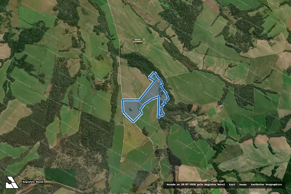 Imagem de satélite de FAZENDA QUEIMADOS  - GLEBA B em Papanduva - SC