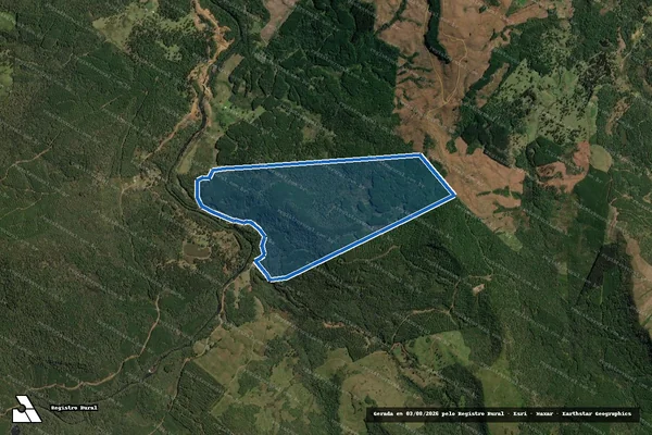 Imagem de satélite de Fazenda Cachoeira - Parcela 1 em Santa Cecília - SC