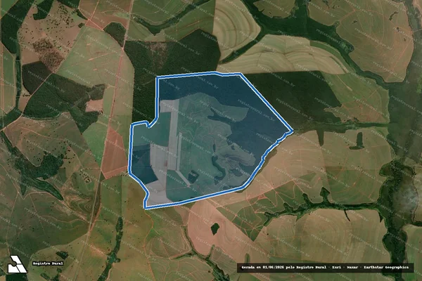 Imagem de satélite de Fazenda Tapirus (Area Remanescente) em Regente Feijó - SP