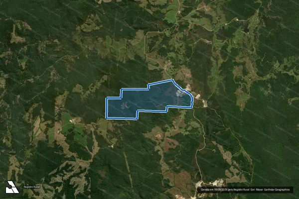 Imagem de satélite de MATRÍCULA 18668 - Matrícula 18.668 em Campo Alegre - SC