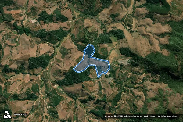 Imagem de satélite de Sitio Jatiboca - Parcela 1 em Ervália - MG