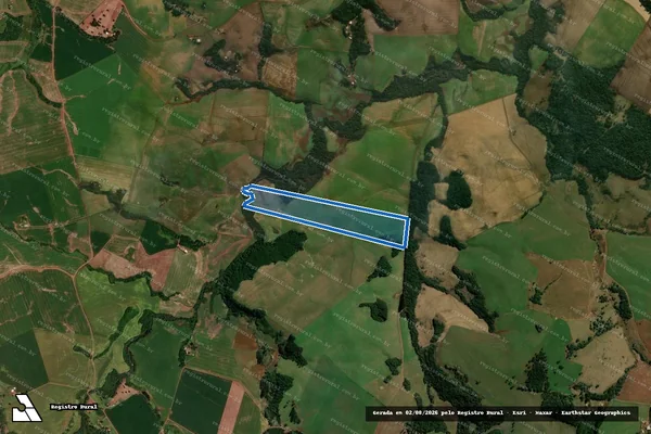 Imagem de satélite de Gleba nº 03 do imovel Rural São Judas Tadeu - Parcela 1 em Mangueirinha - PR