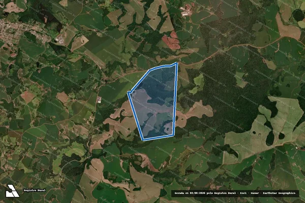 Imagem de satélite de Fazenda São Martinho - Parte Quinhão 01 da Gleba "B" e Parte Quinhão 07-B-1 - Parte 2 em Honório Serpa - PR