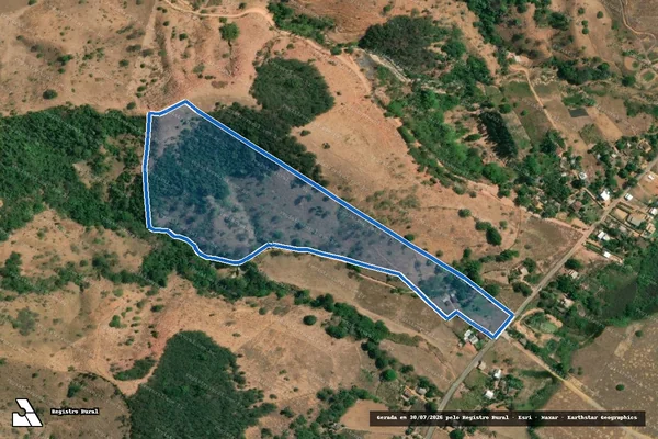 Imagem de satélite de Fazenda Braúna, Cachoeira e Outros - Parcela 1 em Belo Oriente - MG