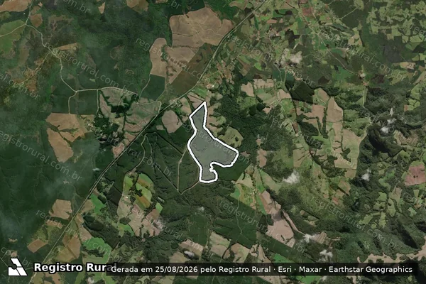 Imagem de satélite de Fazenda Lageadinho e Xaxim II em Papanduva - SC