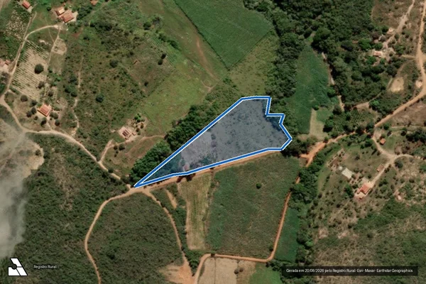 Imagem de satélite de FAZENDA JARDIM - Parte 1 em Rio Pardo de Minas - MG