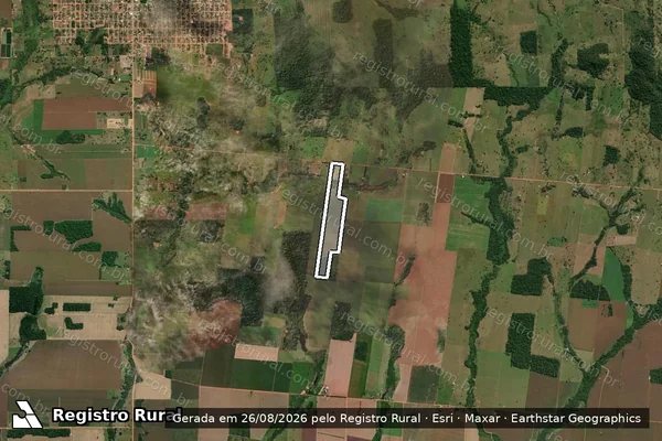 Imagem de satélite de Lote Rural nº 12-B2A / 12-B2R / 12-AD, GLEBA 65, PIC PAR - Parcela 1 em Cerejeiras - RO