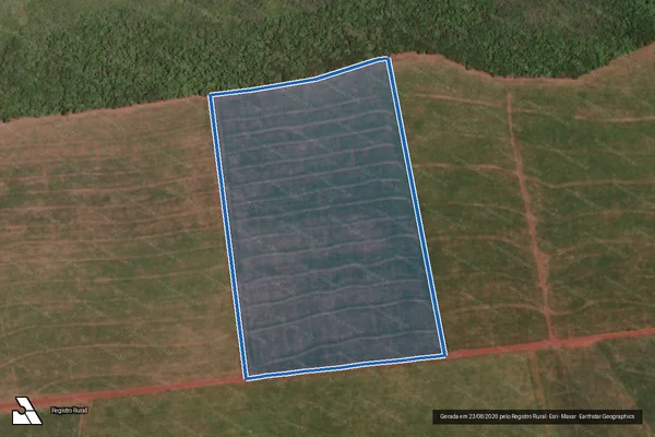 Imagem de satélite de Lote n° 194-U. da 1ª Secção da Gleba Passo Cuê, da Planta e Loteamento da Sociedade Cacic Ltda. - em São Miguel do Iguaçu - PR
