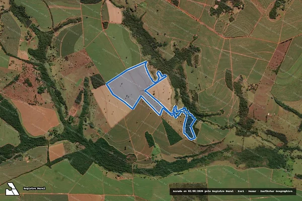 Imagem de satélite de FAZENDA SÃO JOSÉ DO CAPÃO DA ONÇA - Matrícula 79.794, 90.621, 90.622 em Veríssimo - MG