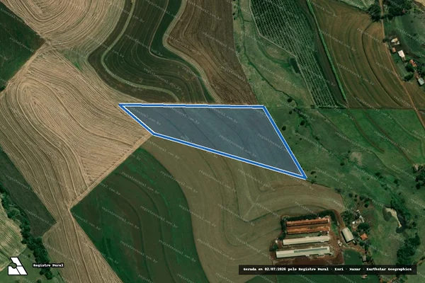 Imagem de satélite de SÍTIO FRUTAL - Parcela 1 em Santo Antônio da Platina - PR