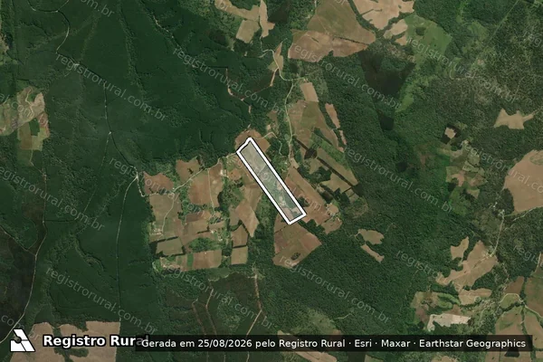 Imagem de satélite de PA Rio da Serra - Gleba M em Monte Castelo - SC