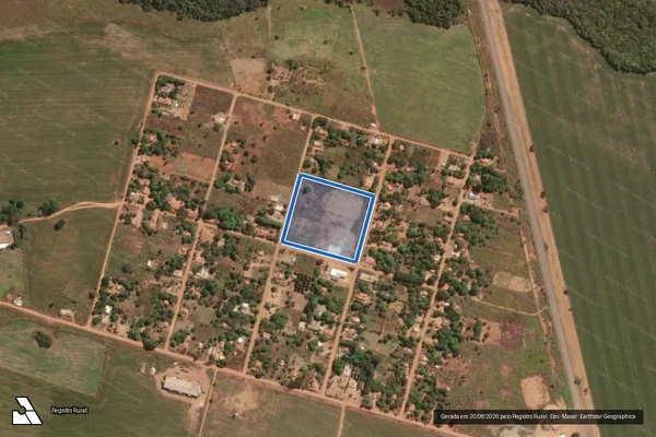 Imagem de satélite de PRAÇA - AGROVILA DO PA SANTA FELICIDADE - PRAÇA - AGROVILA DO PA SANTA FELICIDADE em Cocalzinho de Goiás - GO