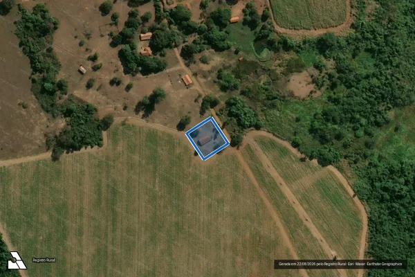 Imagem de satélite de Área de Terras destacada da Fazenda Santa Etelvina  - Gleba F em Descalvado - SP
