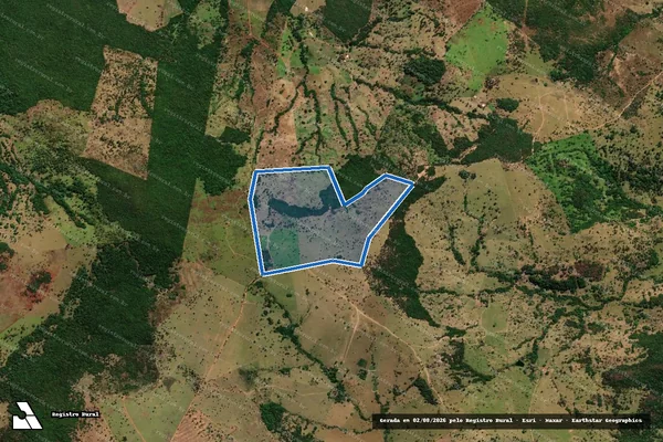 Imagem de satélite de FAZENDA MUTUM DENOMINADA PEDRA BRANCA em Jaupaci - GO