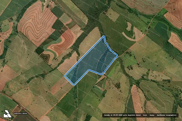Imagem de satélite de Fazenda Santa Maria - Parte 1 em Iacri - SP