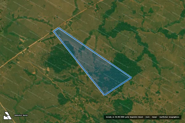 Imagem de satélite de LOTE 11/B, GLEBA 06, PROJETO FUNDIÁRIO JARU/OURO PRETO - SETOR CUNHA DO MARECHAL - LOTE 11/B em Cacaulândia - RO