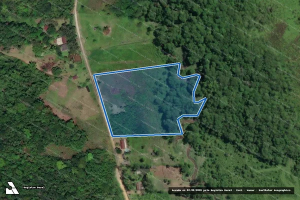 Imagem de satélite de SITIO DAS PALMEIRAS ? PARTE 01 - PARTE 01-B em Miracatu - SP