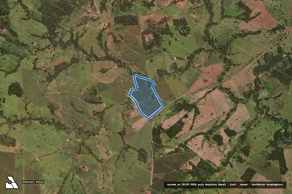 Imagem de satélite de FAZENDA INTERLAGOS II - GLEBA 01 em Aloândia - GO