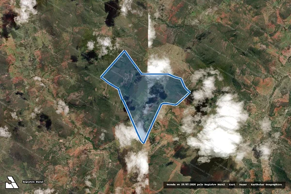 Imagem de satélite de FAZENDA SANTA LUZ  - Parte 1 em Boa Vista do Tupim - BA