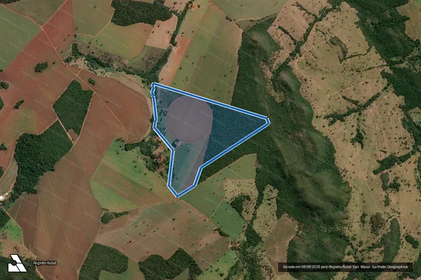 Imagem de satélite de FAZENDA CACHOEIRA E MORRO AGUDO - Parte 3 em Piracanjuba - GO