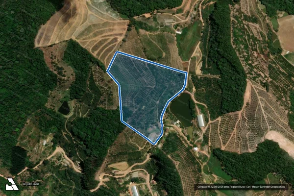 Imagem de satélite de Sitio Santa Rita - GLEBA 01 em Domingos Martins - ES