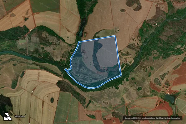 Imagem de satélite de FAZENDA MONJOLO - SUCURI - 001 em Turvelândia - GO