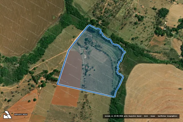 Imagem de satélite de FAZENDA PALMITOS - PARCELA 01 em Abadia dos Dourados - MG