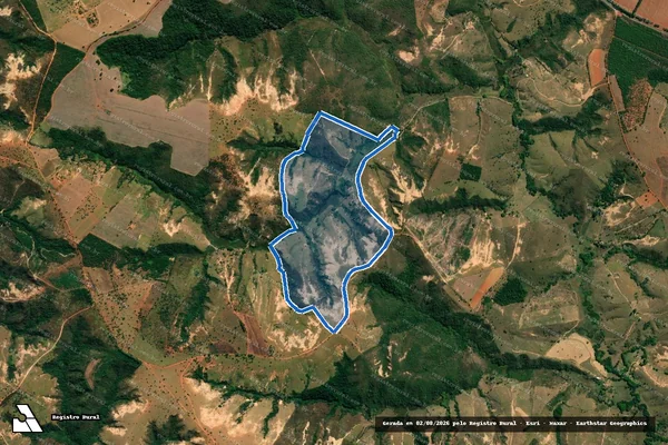 Imagem de satélite de Fazenda Palmital - Parte 2 em Iguatama - MG