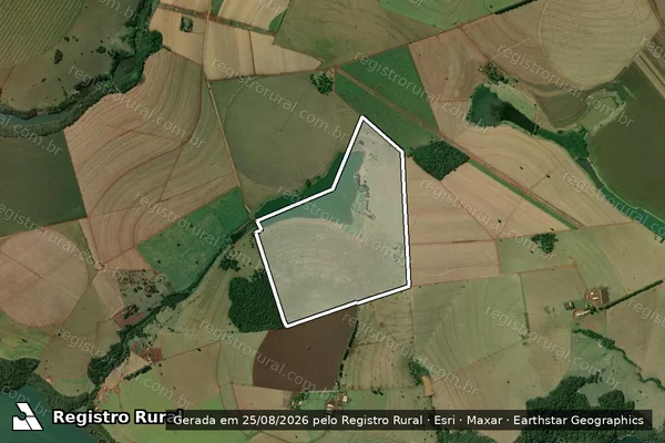 Imagem de satélite de Fazenda Bananeira, Funil e Brejao em Piraju - SP