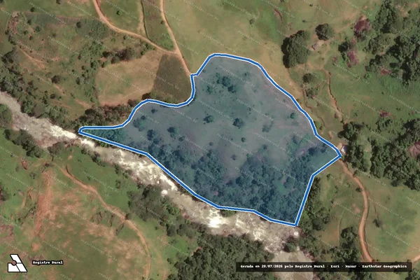 Imagem de satélite de SITIO CACHOEIRA COBERTA, SÃO JOÃO DO NORTE - Parte 1 em Alegre - ES
