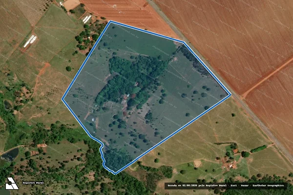 Imagem de satélite de Fazenda Vera Cruz, lugar denominado Estiva  - Parcela 1 em Morrinhos - GO