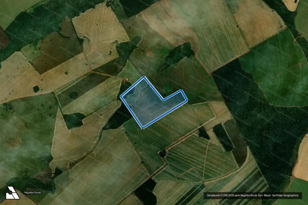 Imagem de satélite de FAZENDA SANTO ANTONIO ? QUINHÃO 04 - Parte 1 em Rio Brilhante - MS