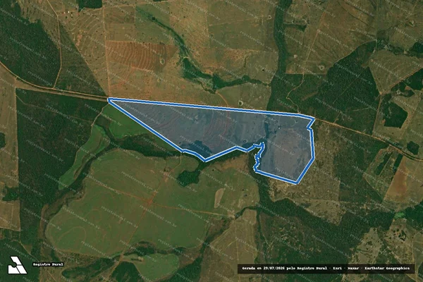Imagem de satélite de FAZENDA POTREIRO - Área 01-B em Bonito - MS