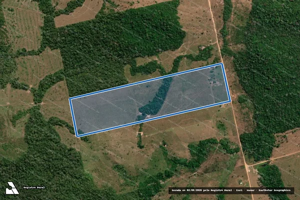 Imagem de satélite de FAZENDA CAPIM DO VALE - Gleba 08 em Nova Bandeirantes - MT