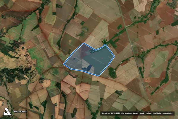 Imagem de satélite de FAZENDA LAGOA DEN. CÓRREGO DO MOINHO - Parte 1 em Itumbiara - GO