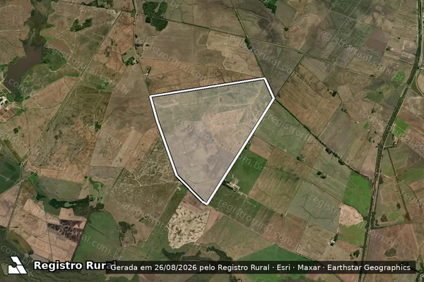 Imagem de satélite de Fazenda da Divisa - Matrícula 23.158 em Camaquã - RS